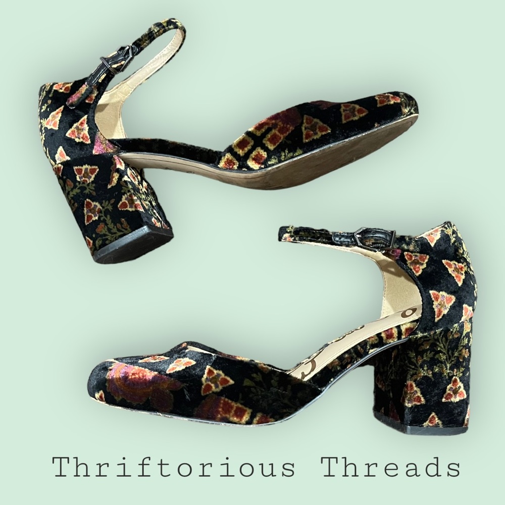 block heel silver pumps